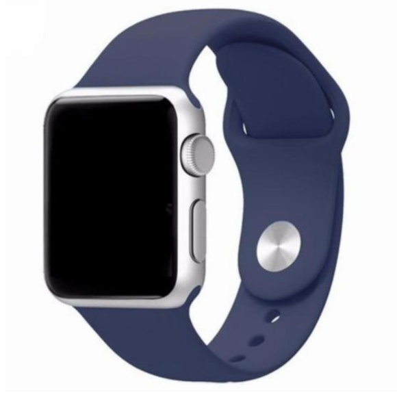 ❤️NEW Mid Blue Sport Silicone Band For Apple Watch - Picture 3 of 6